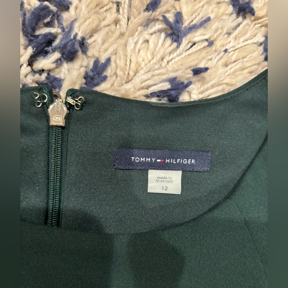 Tommy Hilfiger Emerald Green Short Sleeve Sheath Shift Dress - Sz 12 - Picture 3 of 8